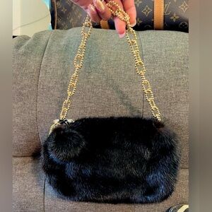 Collectors piece coach 100% mink evening bag